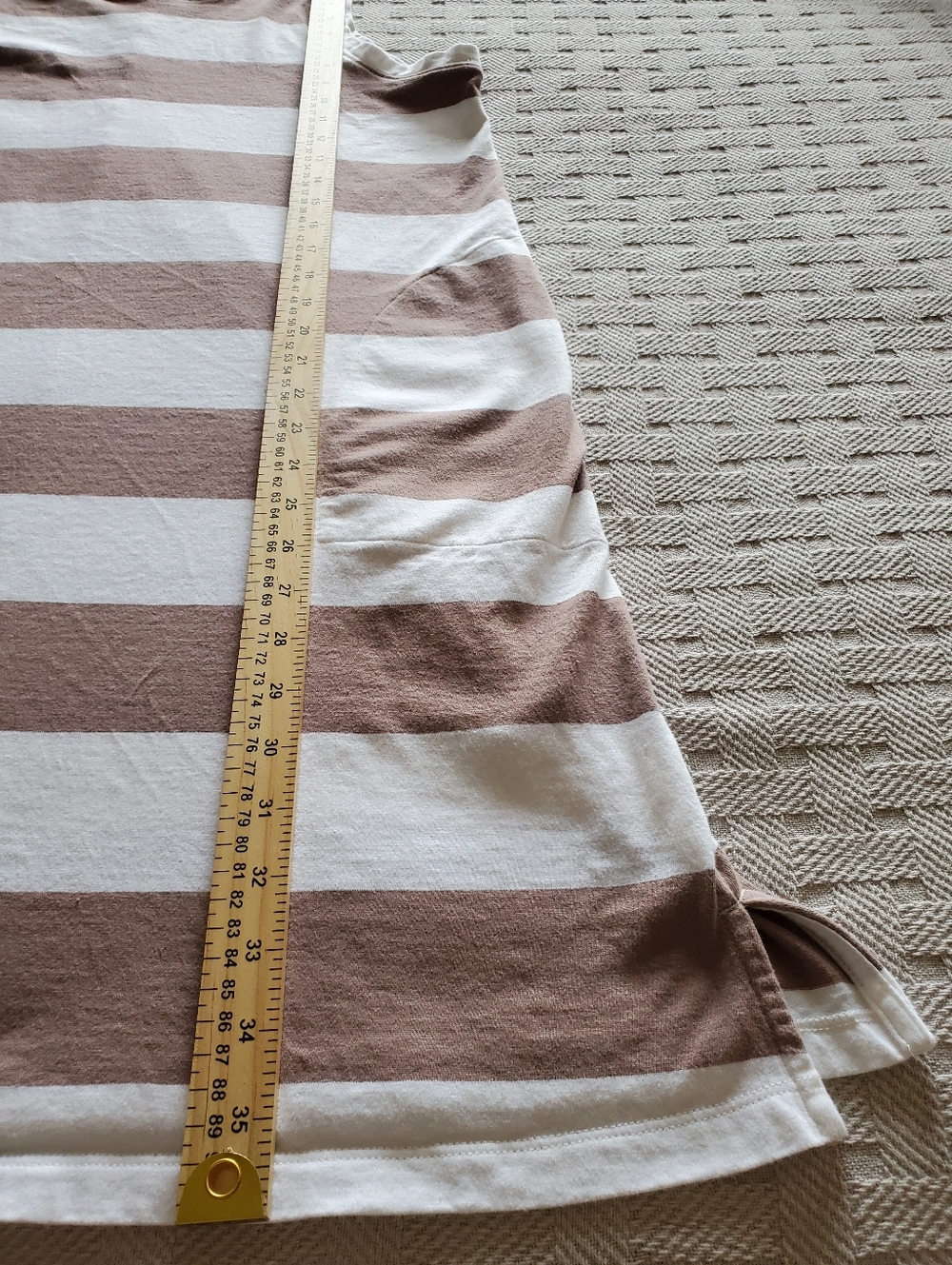 Old Navy T-shirt Style Cotton Shift Wide Striped  Sleeveless Tank Dress Pockets - Picture 6 of 9